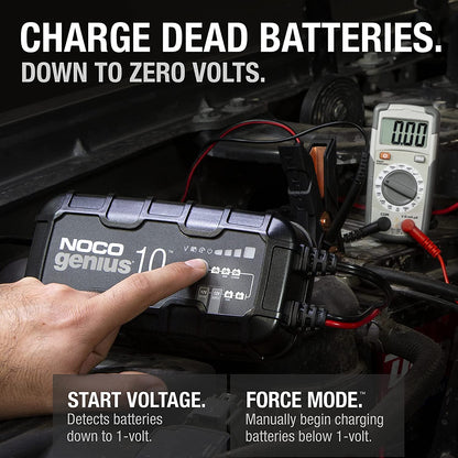 10 Amp (6v -12v) Vehicle Tractor ATV / UTV Battery Charger GENIUS10