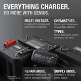 10 Amp (6v -12v) Vehicle Tractor ATV / UTV Battery Charger GENIUS10