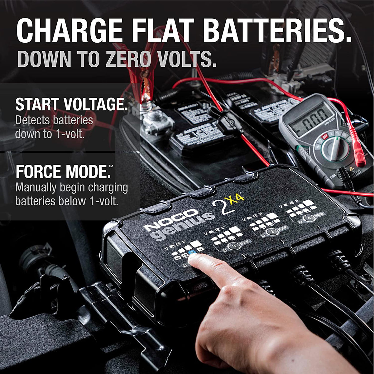 8 Amp 4-Bank (6v - 12v) Vehicle Tractor ATV / UTV Battery Charger