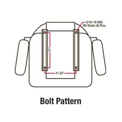 High Back Industrial Seat w/ Suspension, Slide Tracks & Armrests