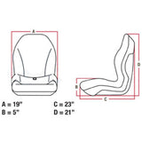 John Deere / Kubota Compact Tractor Flip Style Seat w/ Arm Rests