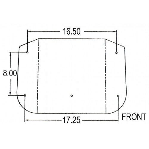 2 Piece Low Back Tractor Seat Cushion Set for Allis Chalmers