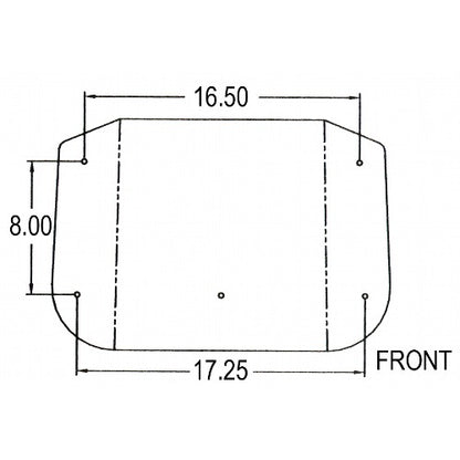 2 Piece Low Back Tractor Seat Cushion Set for Allis Chalmers