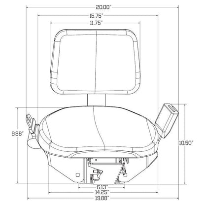 Tractor Instructional Host Passenger Buddy Seat for John Deere