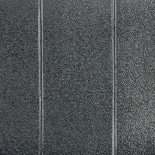 Black textured vinyl tractor seat cushion material with vertical stitched seams for Minneapolis Moline and Oliver tractors.
