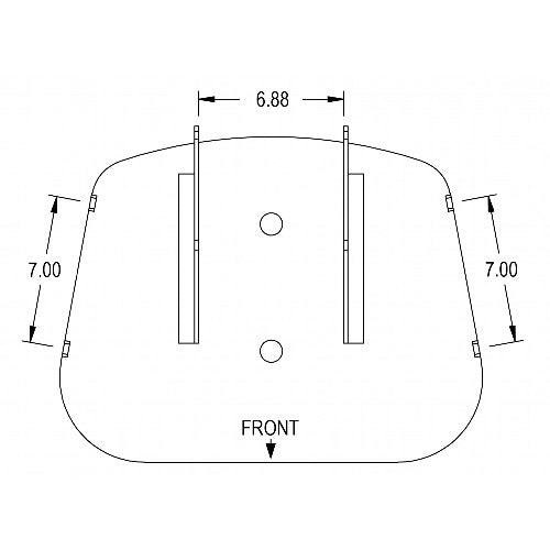 2 Piece Tractor Seat Cushion Set w/ Welded Brackets for White