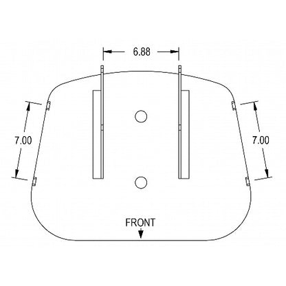 2 Piece Tractor Seat Cushion Set w/ Welded Brackets for White
