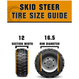 10x16.5 USA Loader 10 Ply Skid Steer Tire Carlisle 510713