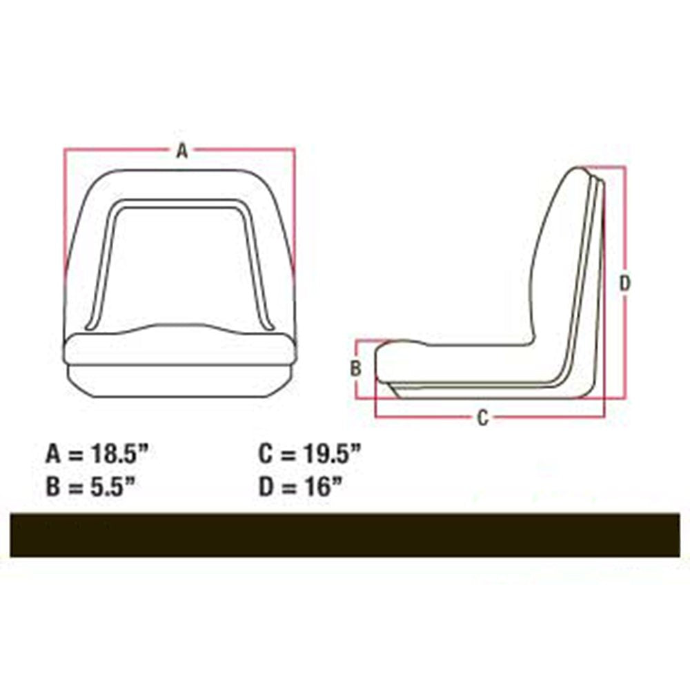 Michigan Deluxe Style Lawn Tractor Mower Seat