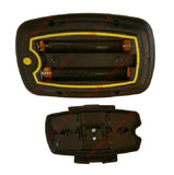 Portable Red Safety Flasher 6" X 4" Battery Operated w/ Magnetic Base