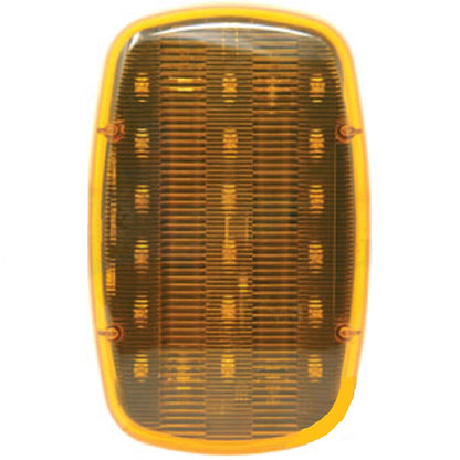 Portable Amber Safety Flasher 6" X 4" Battery Operated w/ Magnetic Base