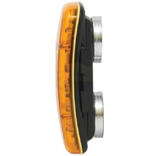 Portable Amber Safety Flasher 6" X 4" Battery Operated w/ Magnetic Base