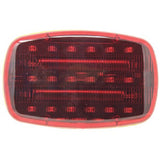 Portable Red Safety Flasher 6" X 4" Battery Operated w/ Magnetic Base