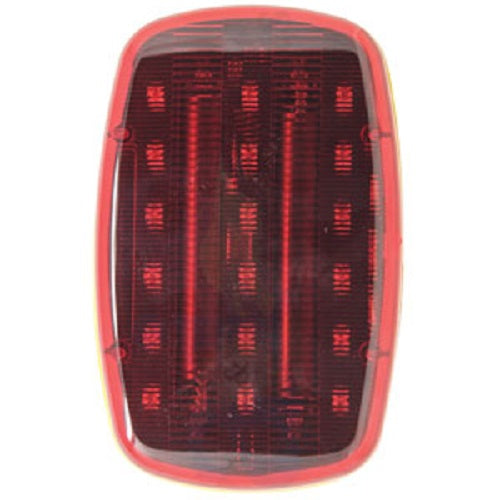Portable Red Safety Flasher 6" X 4" Battery Operated w/ Magnetic Base