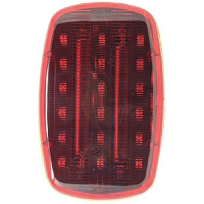 Portable Red Safety Flasher 6" X 4" Battery Operated w/ Magnetic Base