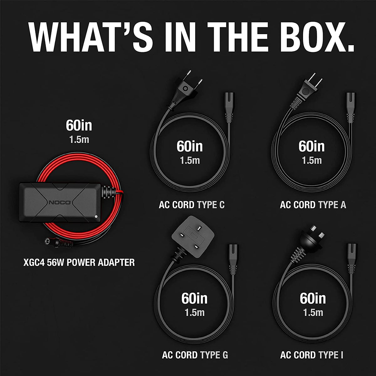 56W XGC Fast Charger Power Adapter for GB70, GB150, GB500