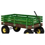 24″ x 48″ (Red) 620 Speedway Express POLY Garden Wagon w/ Brakes 1200 #