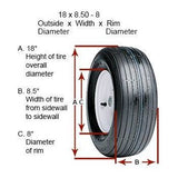 4.10 / 3.50 - 6 Saw Tooth 4 Ply Tubeless Tire Replacement For Carlisle 5190361