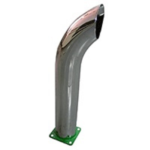 Chrome Exhaust Pipe for John Deere  w/ Dent 21" Tall - 3 1/2" OD