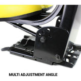 Heavy Duty Farm Tractor Seat w/ Suspension & Trapezoidal Backrest
