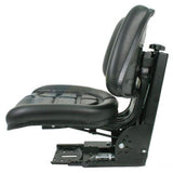 Farm Tractor Seat w/ Suspension & Trapezoidal Backrest