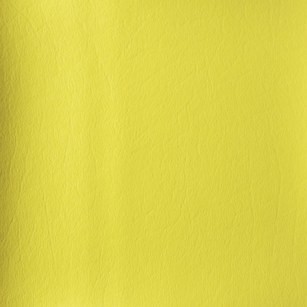 Close-up of durable yellow vinyl material with a textured grain finish for John Deere tractor seat cushions.